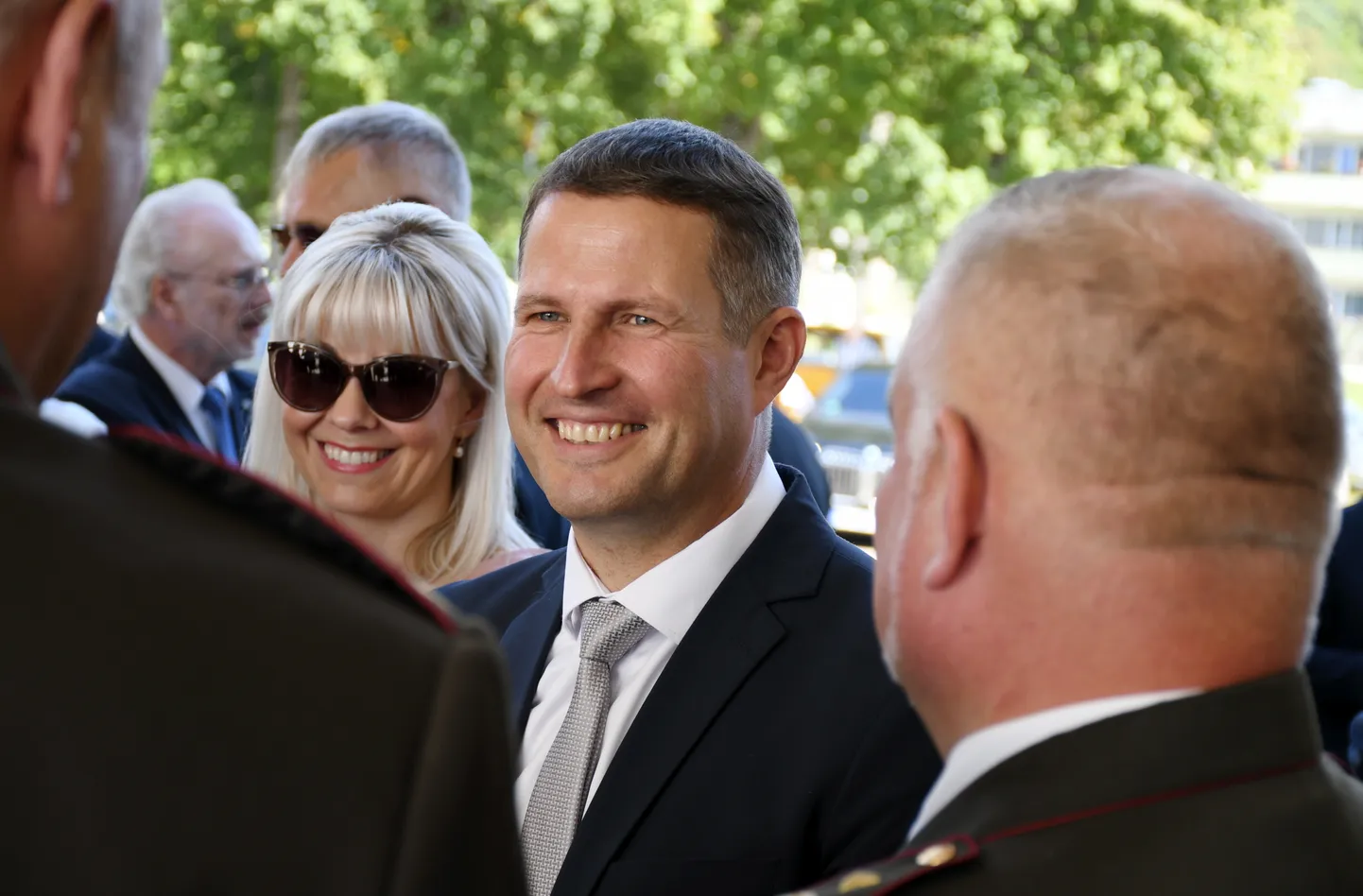 Ludzas novada domes priekšsēdētājs Edgars Mekšs (centrā) piedalās Vissvētākās Jaunavas Marijas Debesīs uzņemšanas svētkos Aglonā.