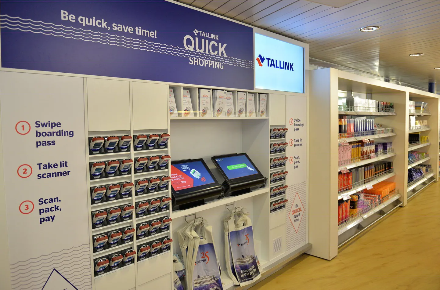 Q-shopping Tallinki kiirlaeval.