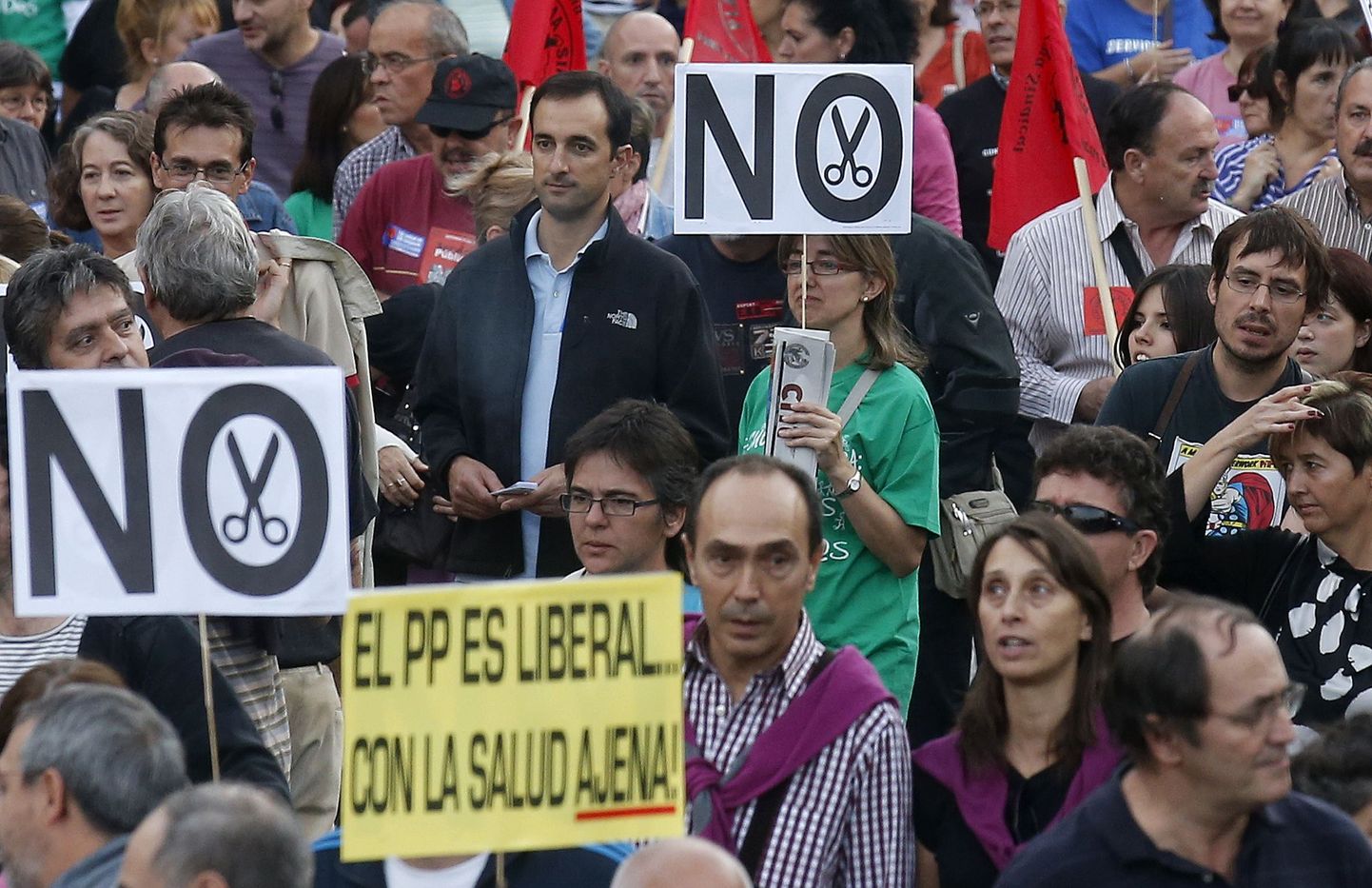 Eilne kärbete vastane meeleavaldus Hispaania pealinnas Madriidis.