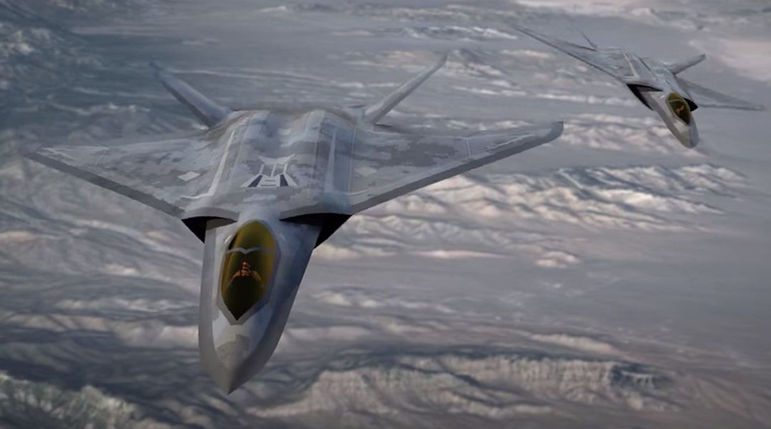 Kuuenda põlvkonna hävitajate üheks tunnuseks on võimalus ka ilma piloodita lennata. Pildil Lockheed Martini visioon sellisest hävitajast, lennuki tegelik kuju hoitakse kopeerimise vältimiseks saladuses.