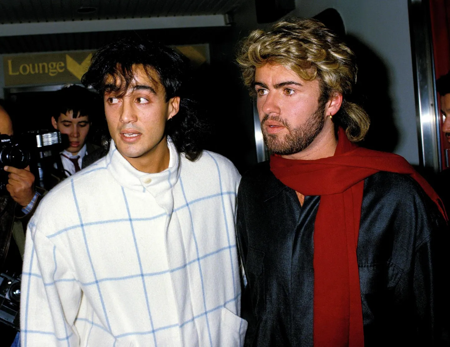 Moe- ja popiikoonid Andrew Ridgeley (vasakul) ja George Michael kuulsuse tipul aastal 1984.