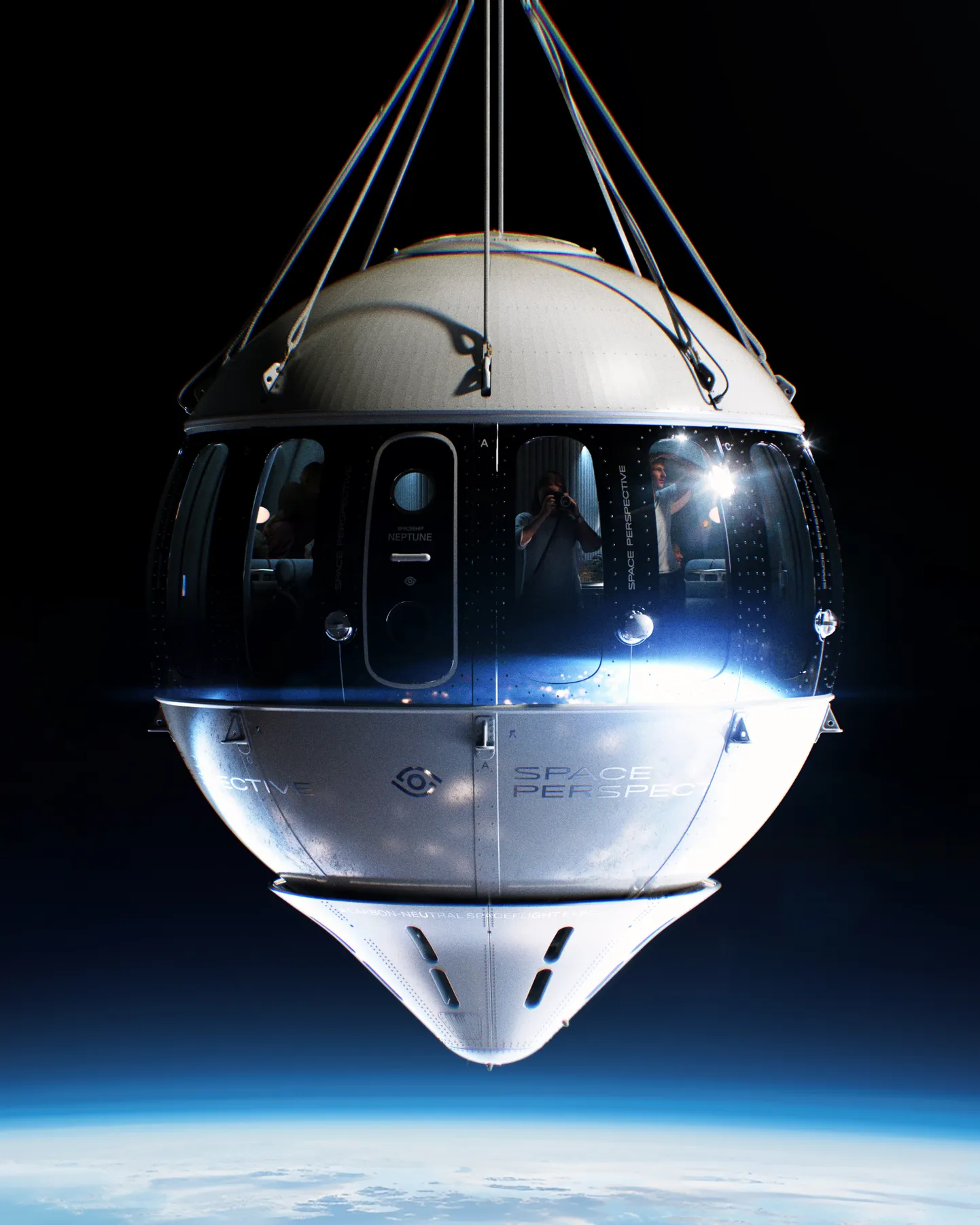 SpaceBalloon ja kaheksakohaline kapsel Spaceship Neptune viivad vaatluslennule kuni 30 480 meetri kõrgusele maapinnast.