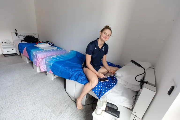 Eneli Jefimova saab toas privaatsust nautida.