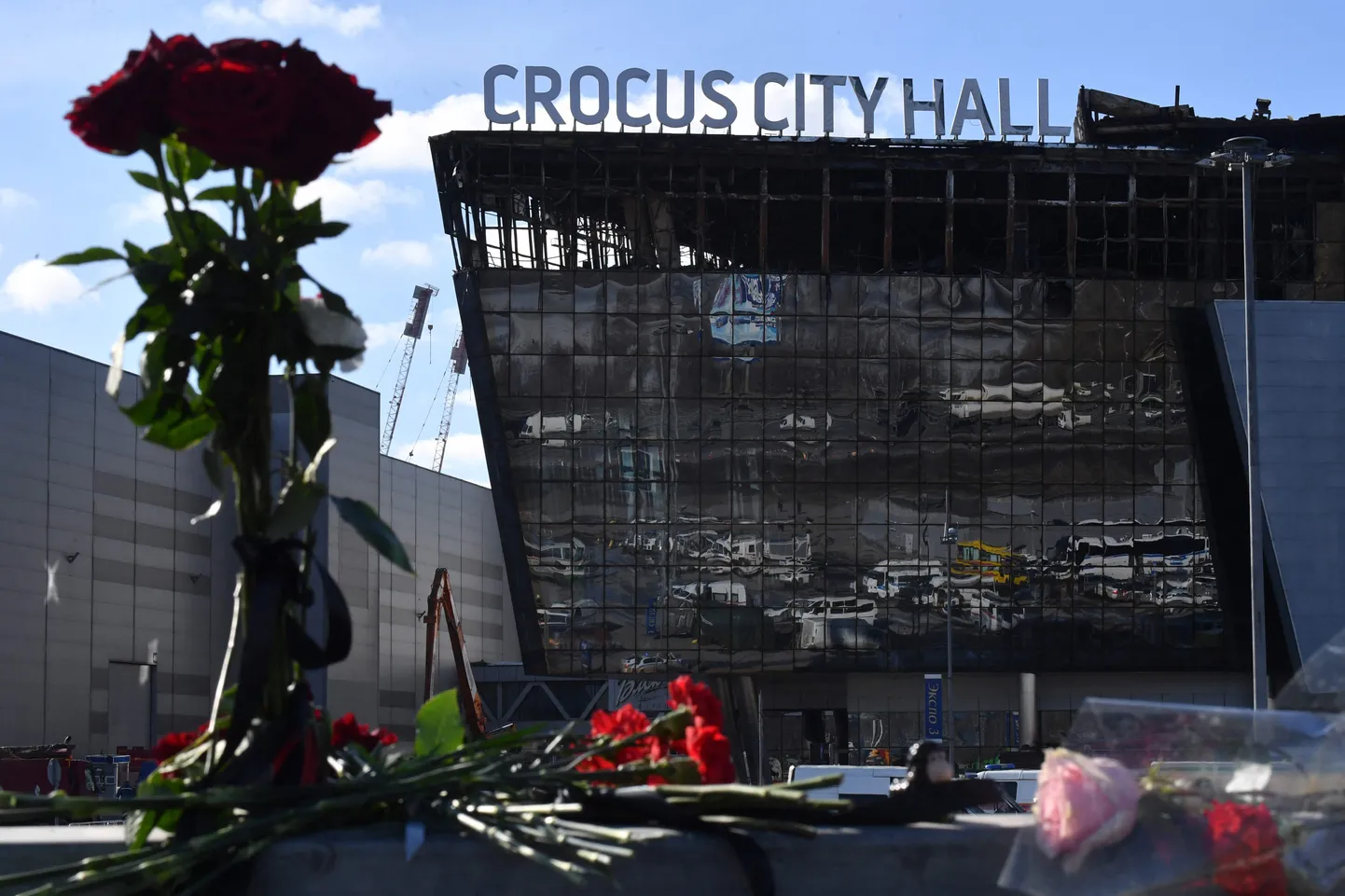 Crocus City Halli kontserdimaja Moskva lähedal Krasnogorskis 25. märtsil 2024 ehk kolm päeva pärast terrorirünnkut.