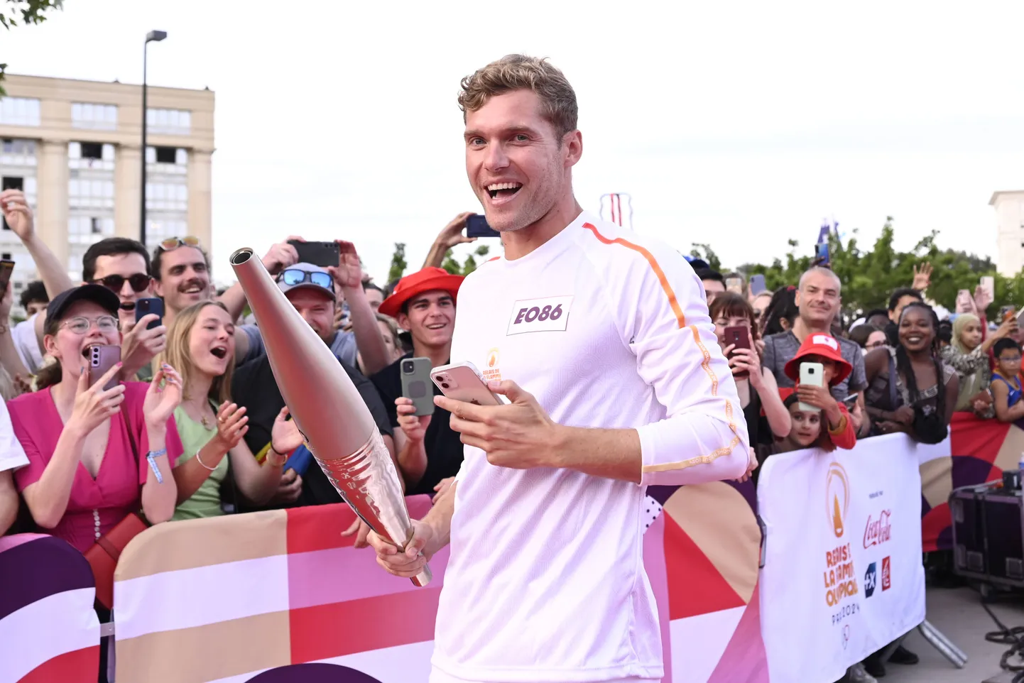 Kevin Mayer osales mõne nädala eest Montpellier's olümpiatule teatejooksul.
