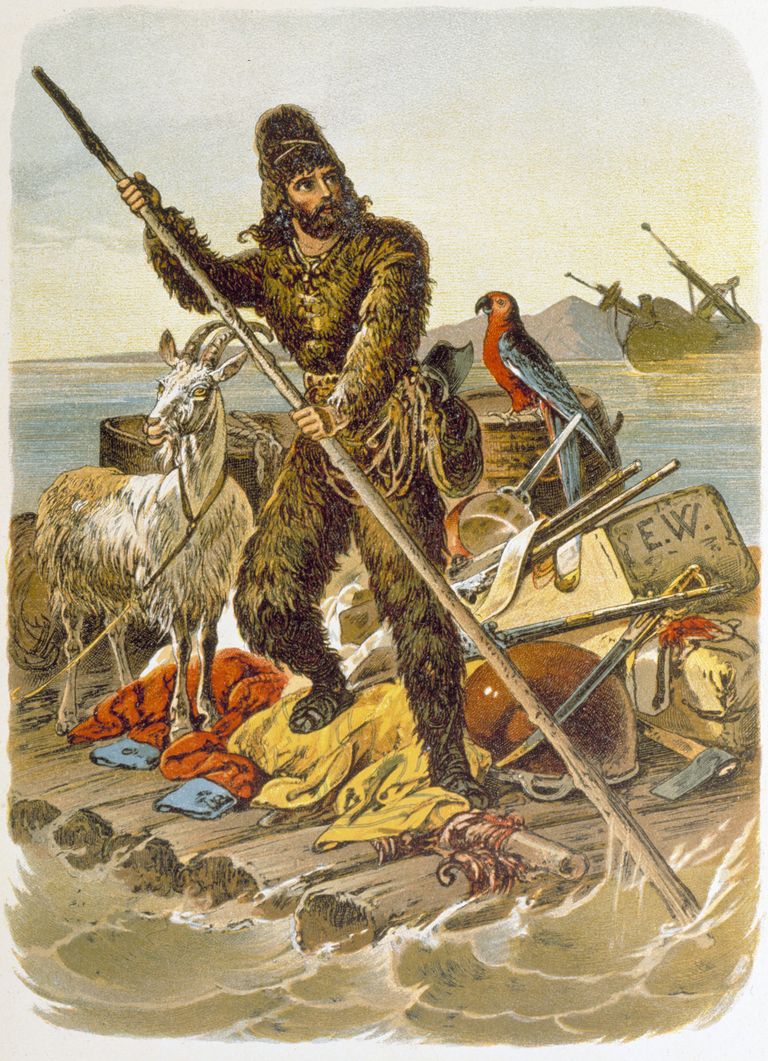 19. sajandi raamatuillustratsioon Robinson Crusoe'st