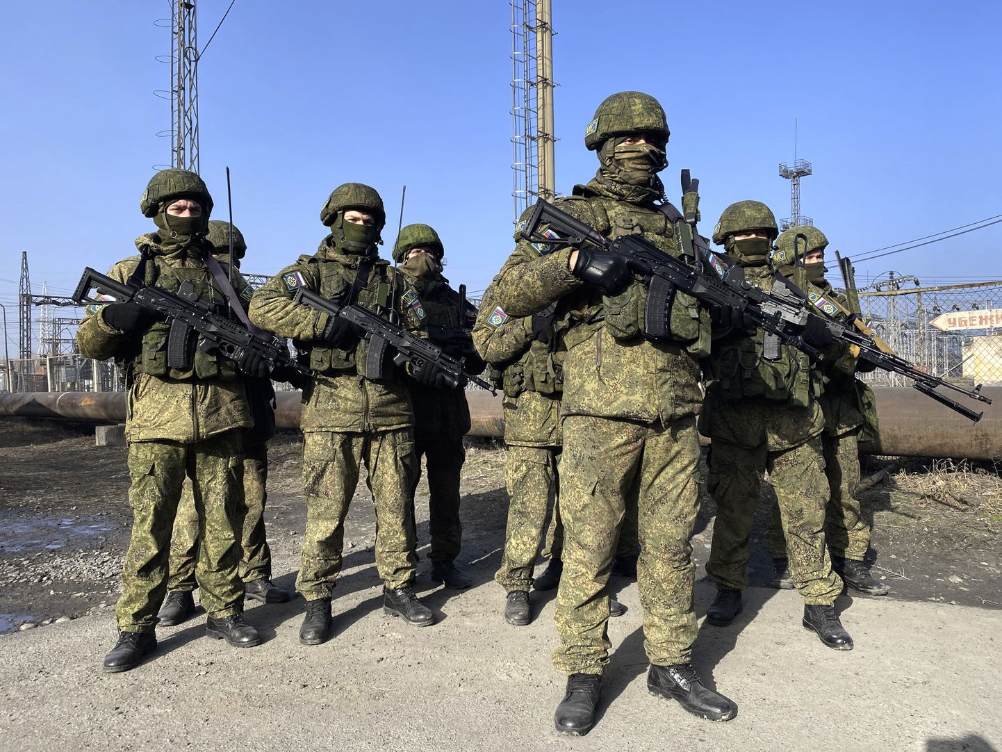 Vene sõdurid Kasahstanis.