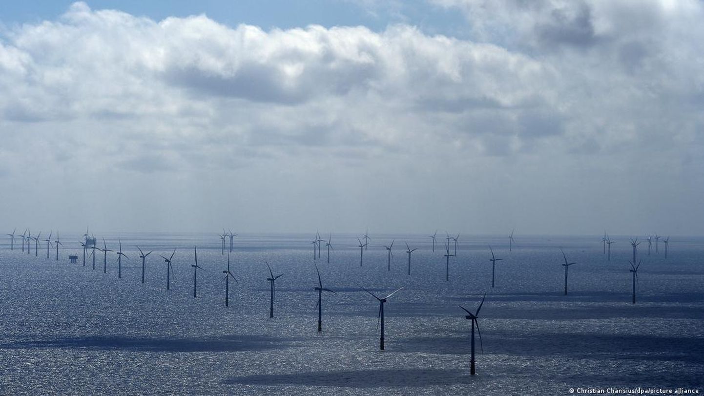 Морской ветропарк в Северном море DanTysk в исключительной экономической зоне Германии
