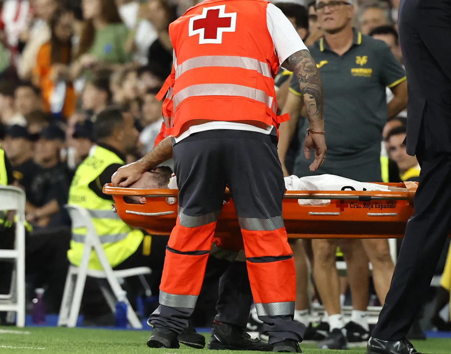 Madridi Reali kaitsja Dani Carvajal kanderaamil.