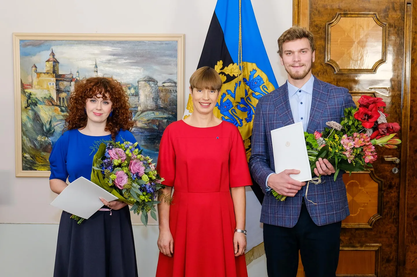 Kristi Mumm, Kersti Kaljulaid ja Jonas Nahkor