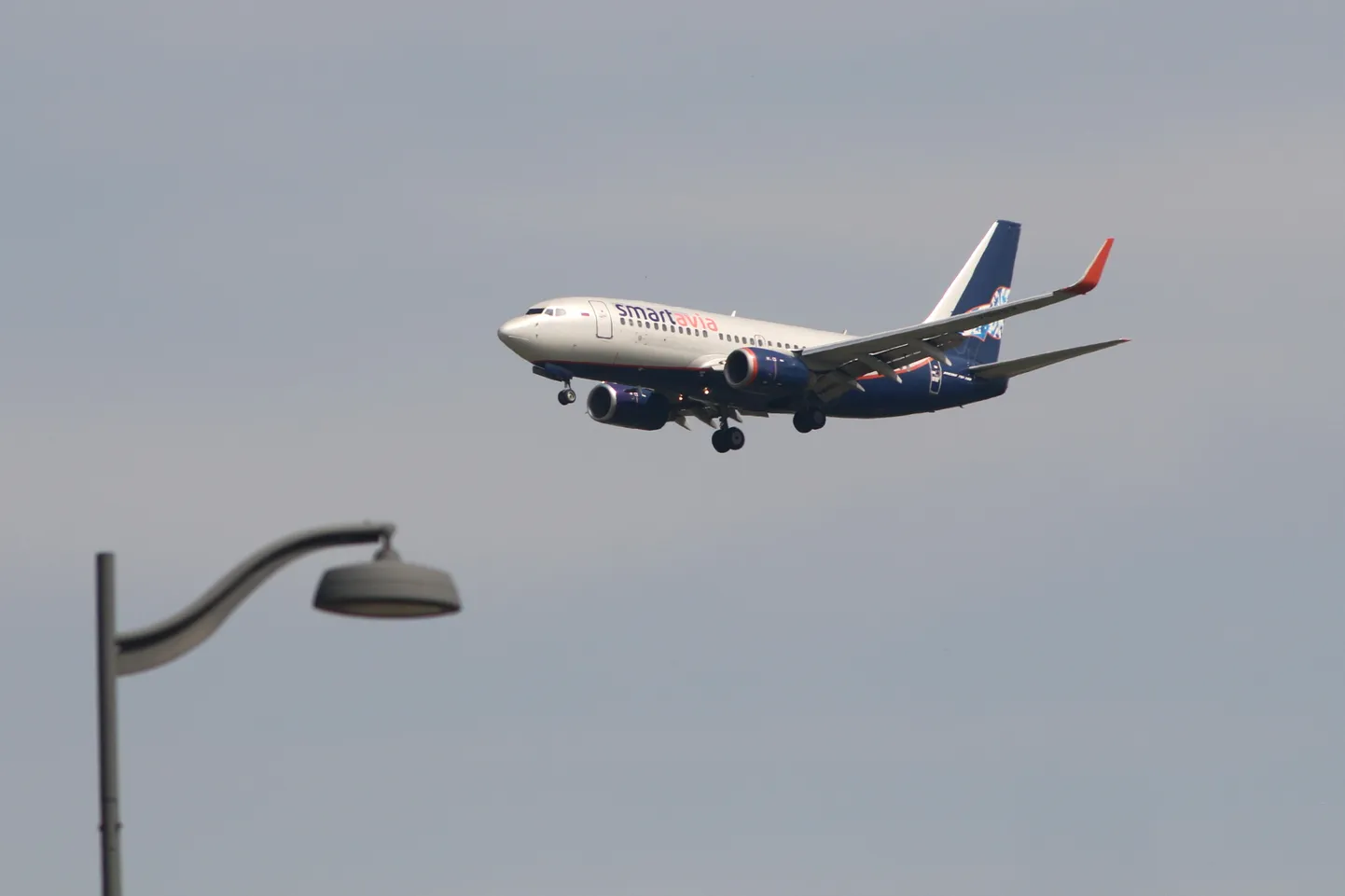 Boeing maandumas Peterburi lennujaama.