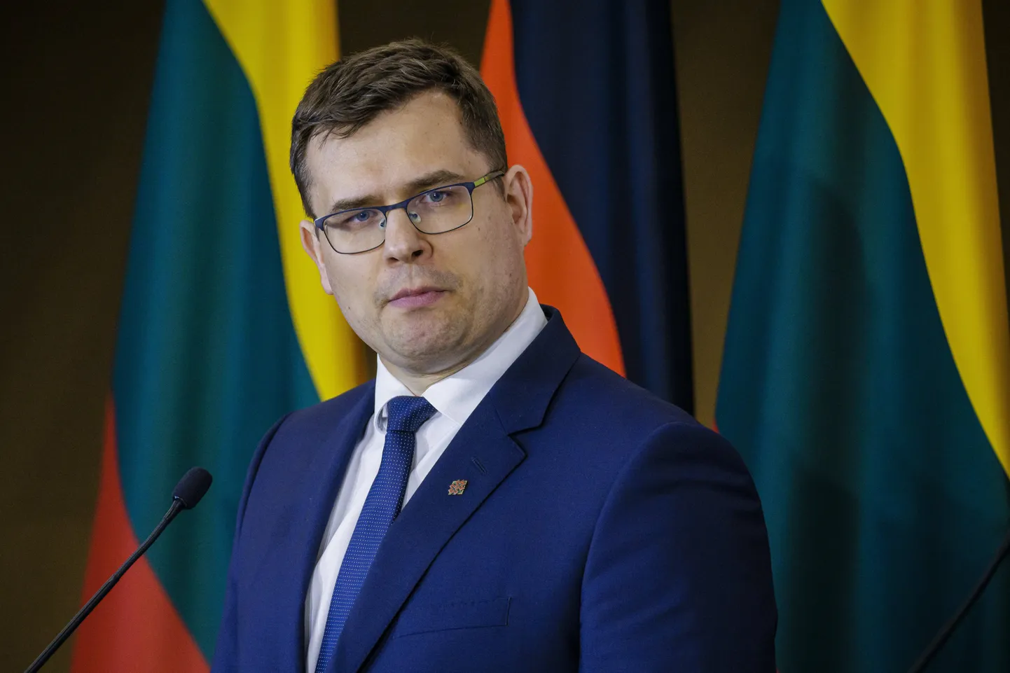 Leedu opositsioonilise konservatiivse erakonna Isamaaliit – Leedu Kristlikud Demokraadid (TS-LKD) juht Laurynas Kasčiūnas. 8. aprill 2024.
