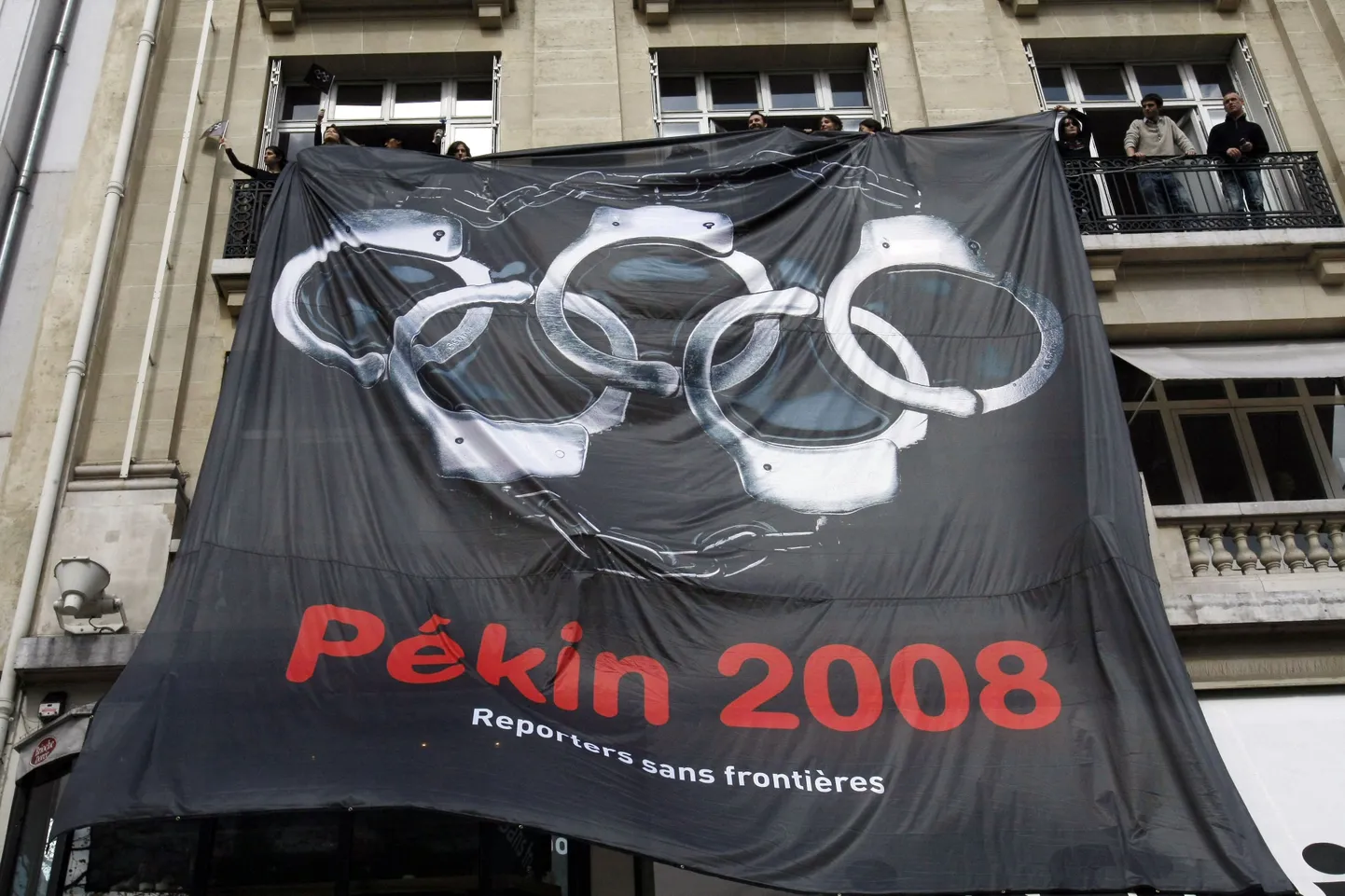 Pekingi olümpia vastane protest.