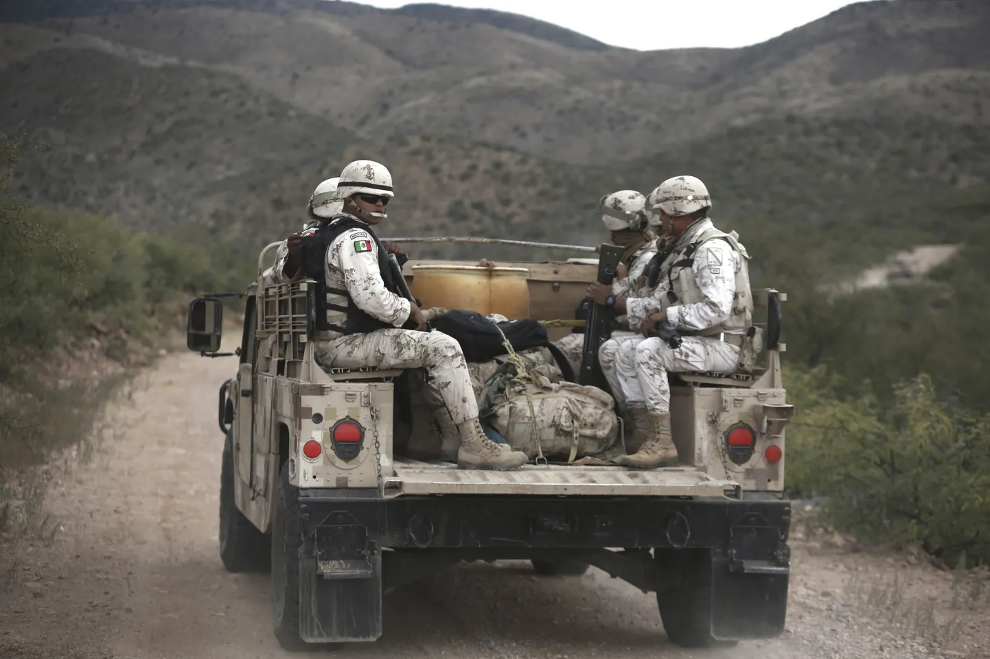 Mehhiko sõjaväelased patrullimas Chihuahua osariigis. Foto on illustratiivne.