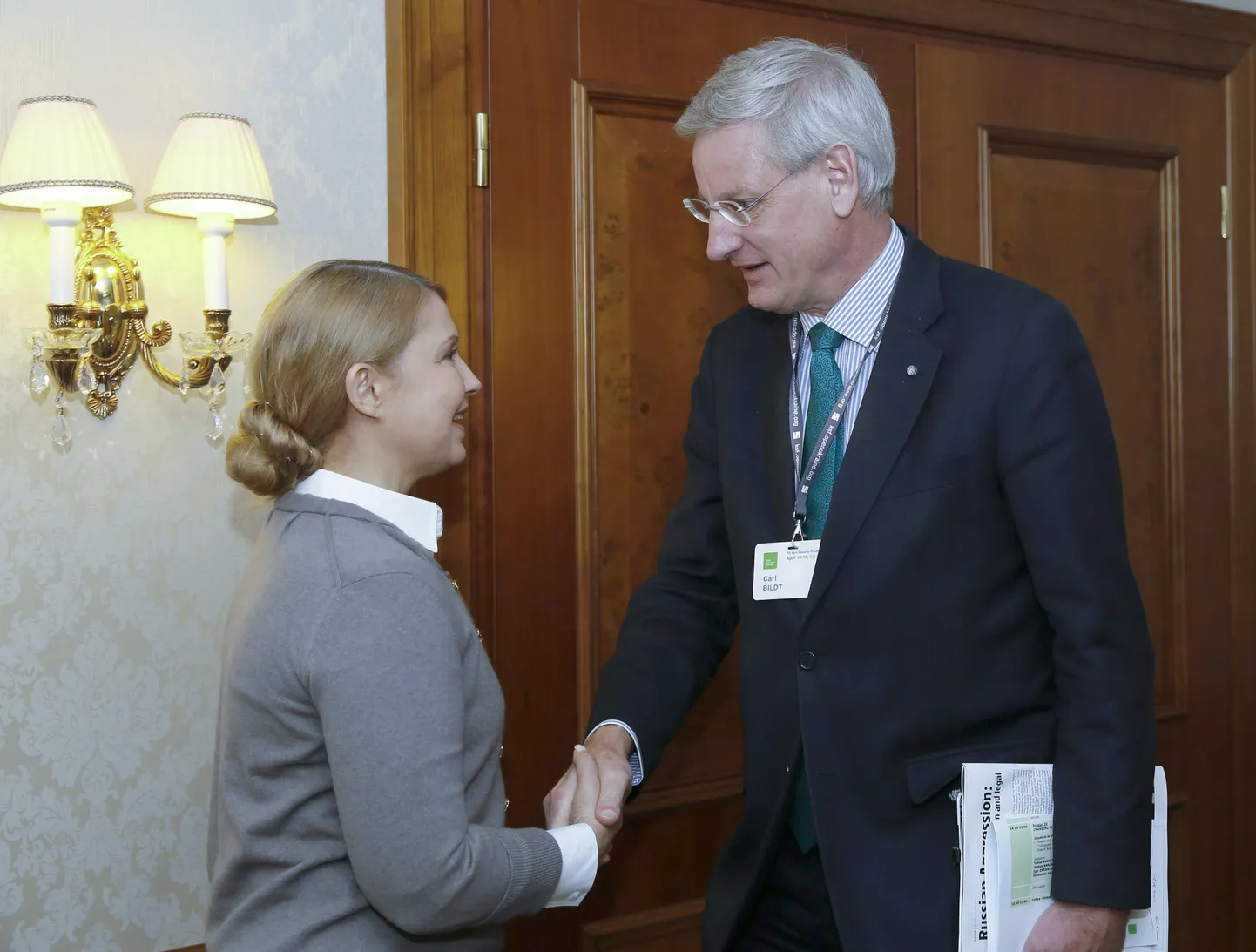 Carl Bildt ja Julia Tõmošenkoga täna Kiievis.