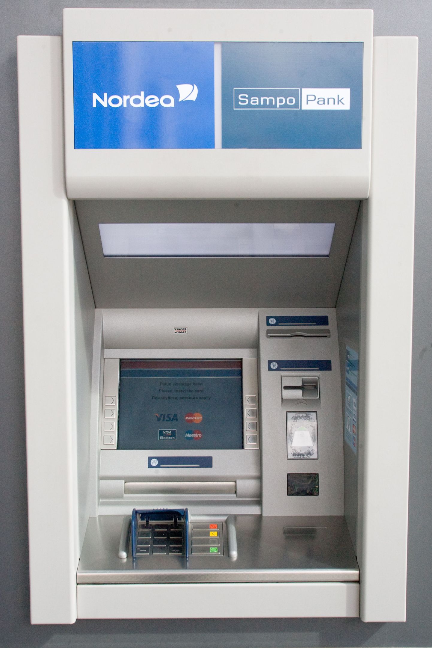 Nordea ja Sampo panga sularahaautomaat