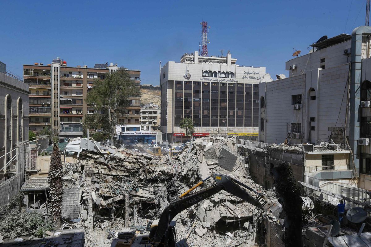Sagrautā Irānas konsulāta ēka Damaskā