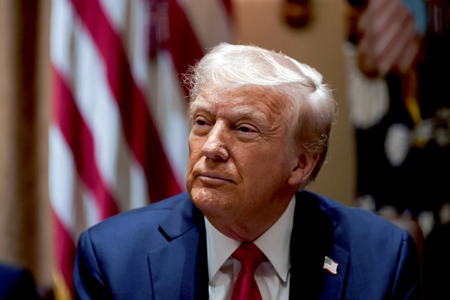 Ameerika Ühendriikide president Donald Trump kabineti koosolekul Valges Majas Washingtonis, DC, 26. veebruaril 2025.