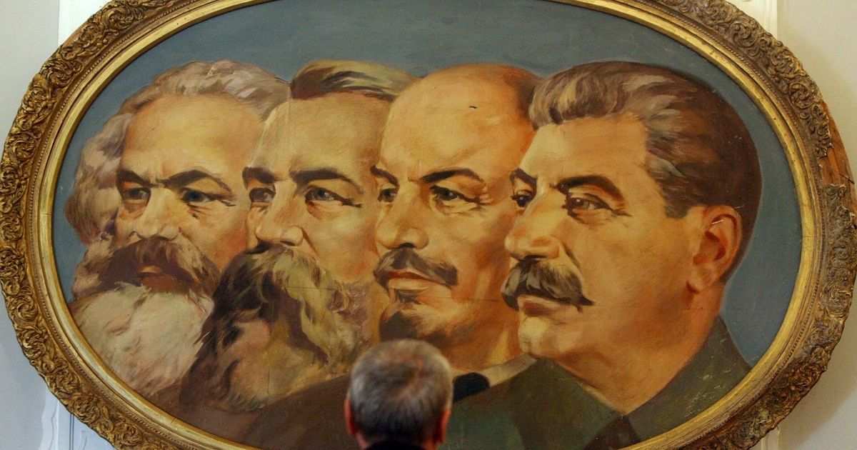 Открытка ленин сталин