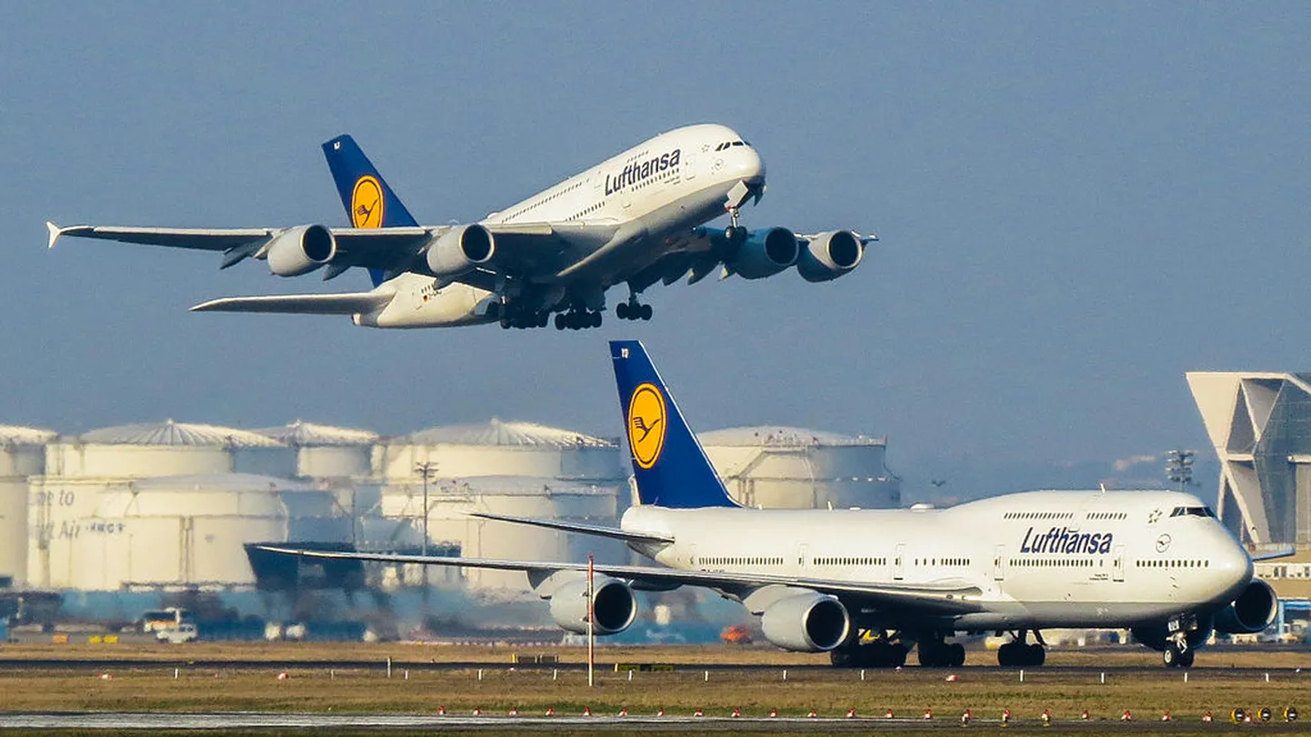 Lufthansa pikamaalennukid.