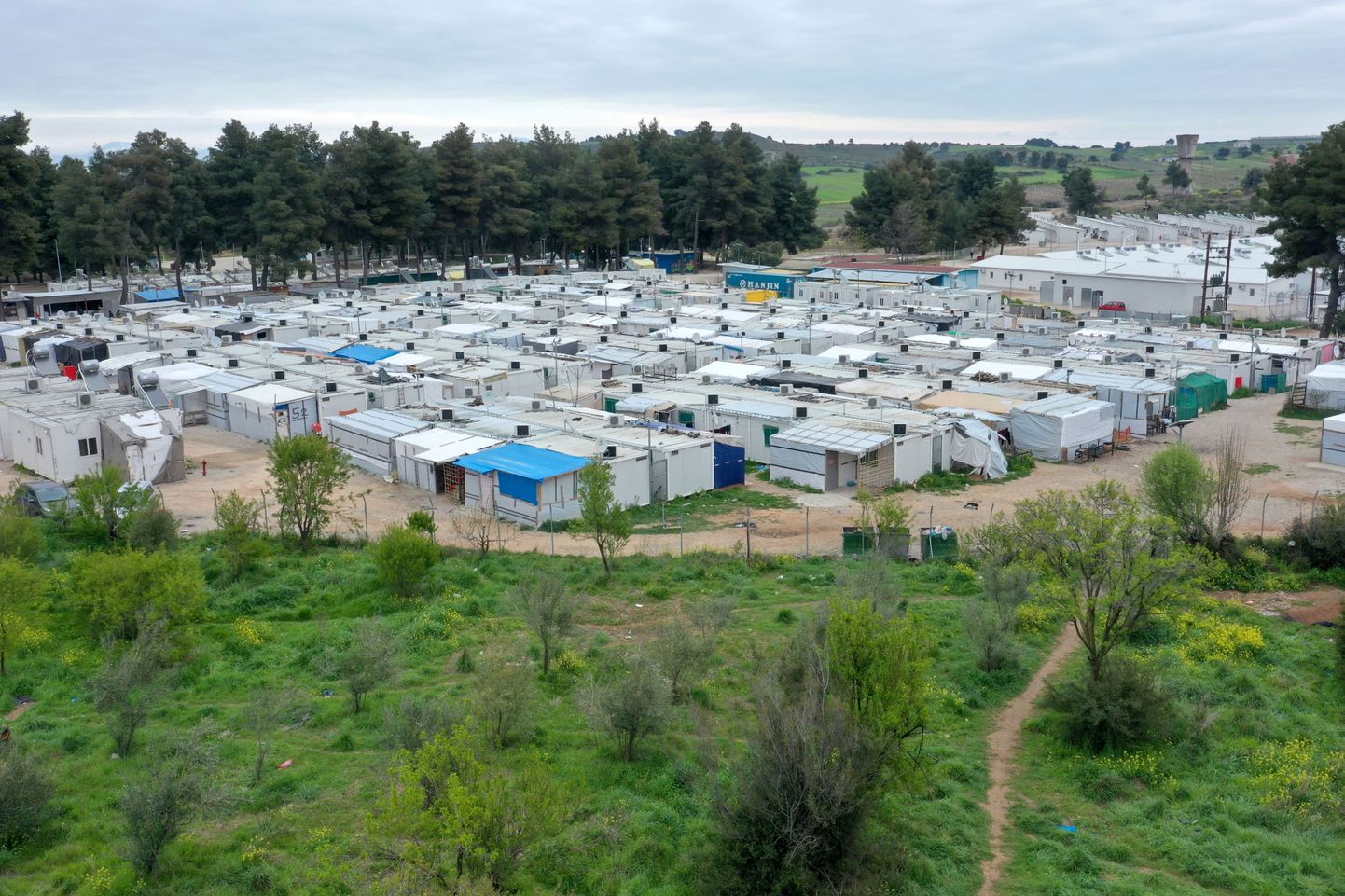 Bēgļu nometne Grieķijā.