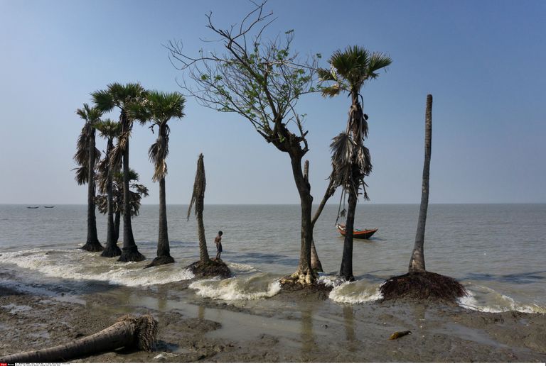 Gangese jõe Lääne-Bengali delta piirkonnas asuv Mousuni saart ähvardab meretaseme tõusu tõttu vee alla jäämine / Scanpix