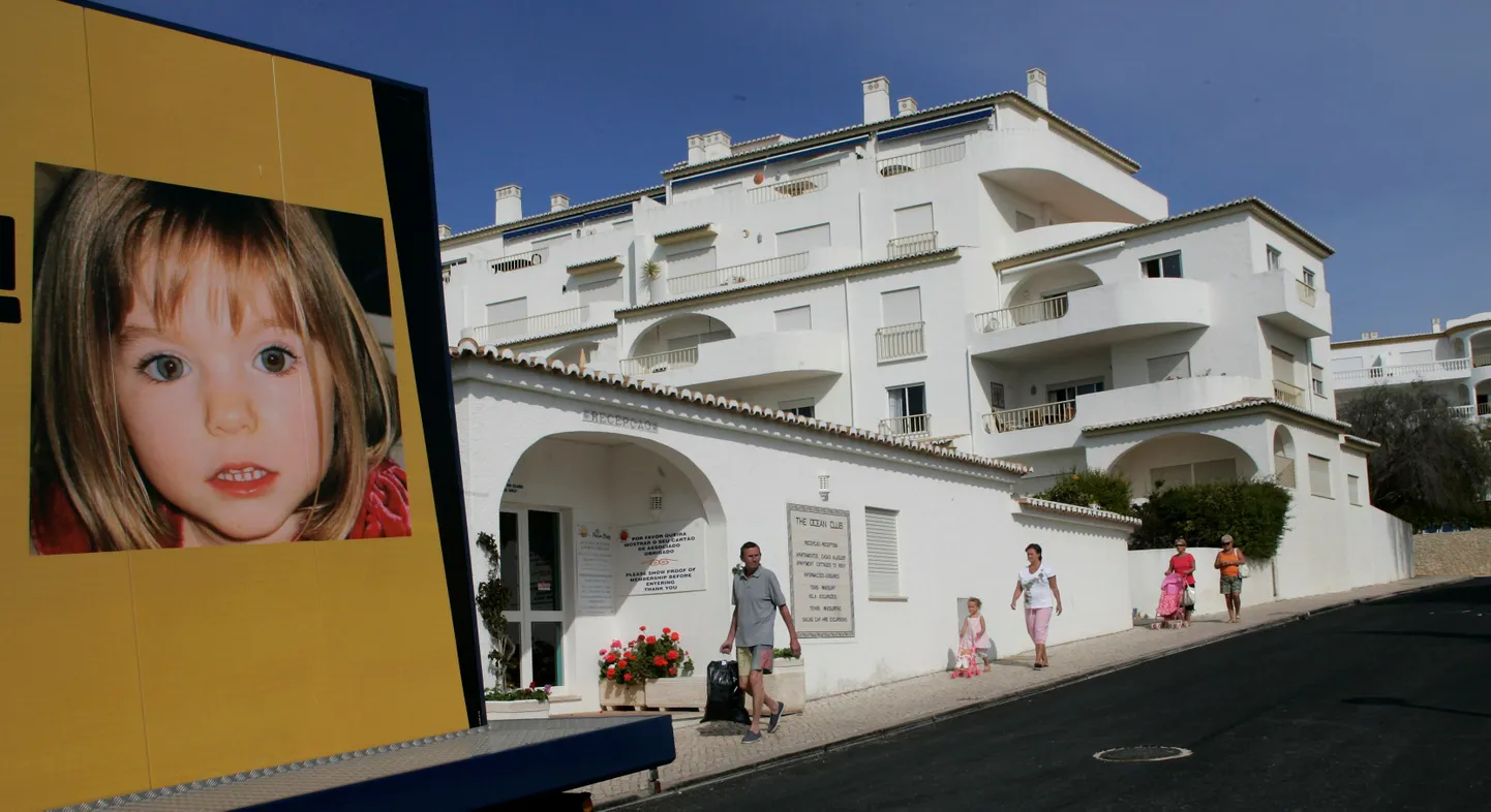 Madeleine McCanni pilt reklaamtahvlil Praia da Luzis