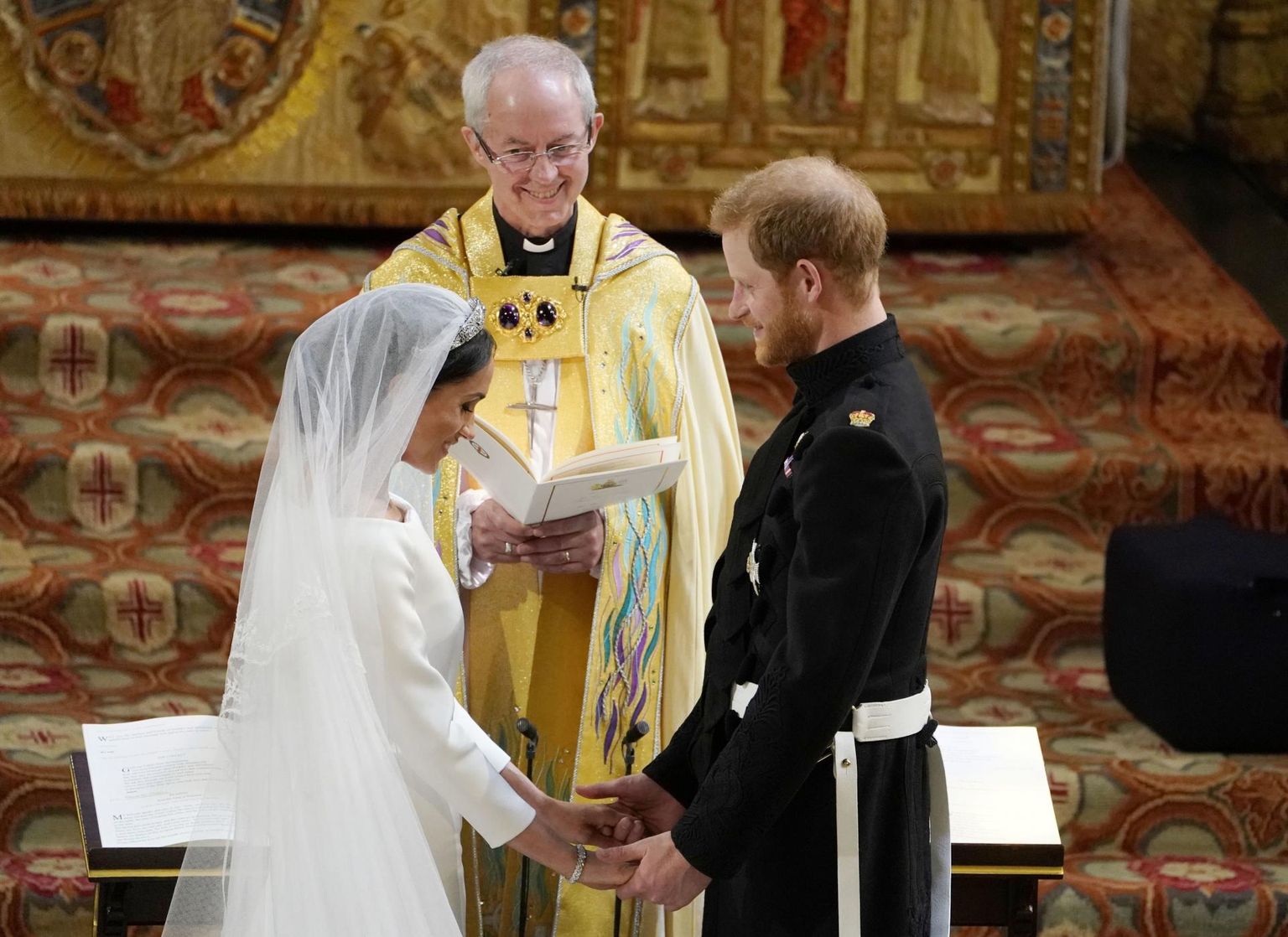 Prints Harry ja Meghan Markle’i ametliku laulatuse Windsori lossi St. George’i kabelis viis Canterbury peapiiskop Justin Welby läbi 19. mail 2018. 