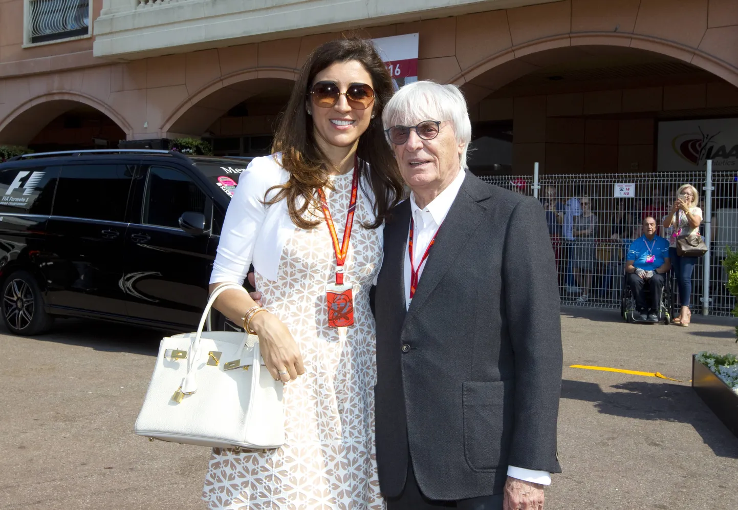 Bernie Ecclestone koos abikaasa Fabiana Flosiga.