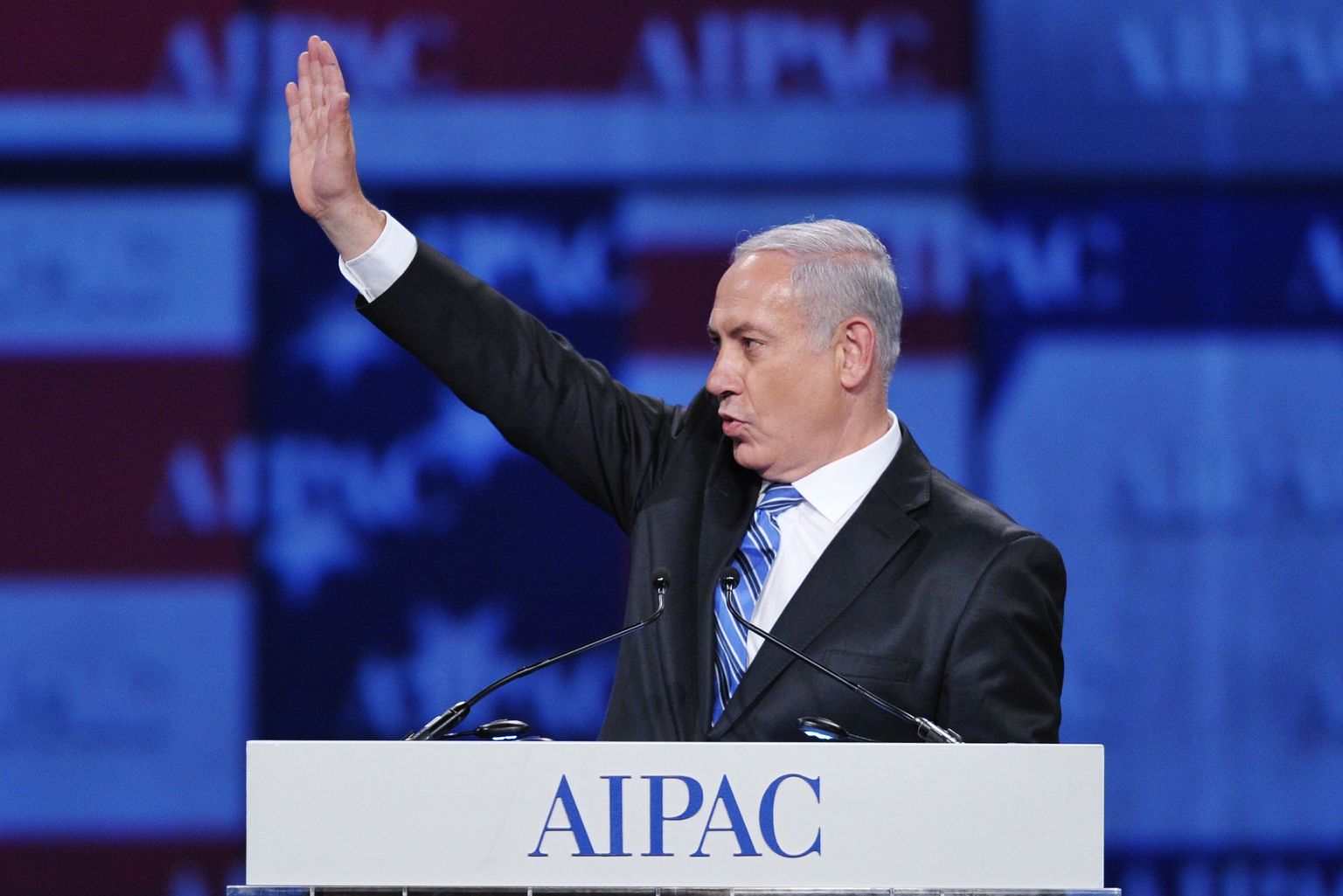 Биньямин Нетаньяху на приеме Американо-израильского комитета по общественным связям.