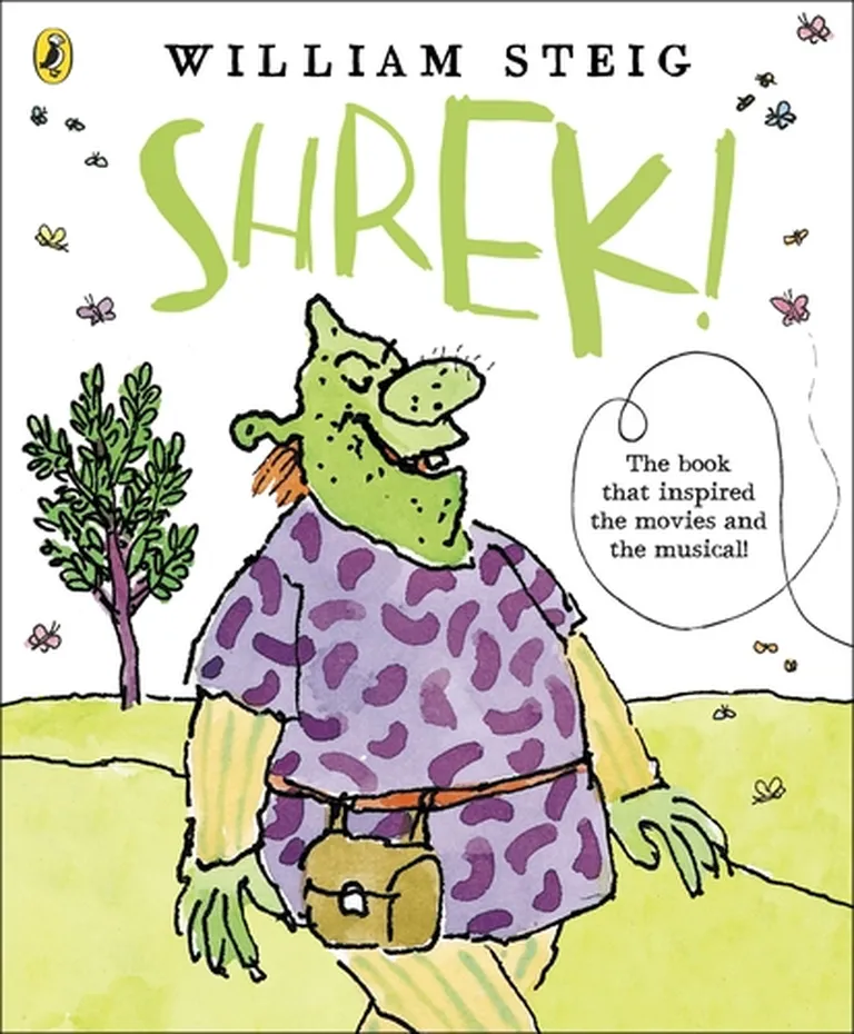 Viljama Steiga grāmatas "Šreks" vāka noformējums.
