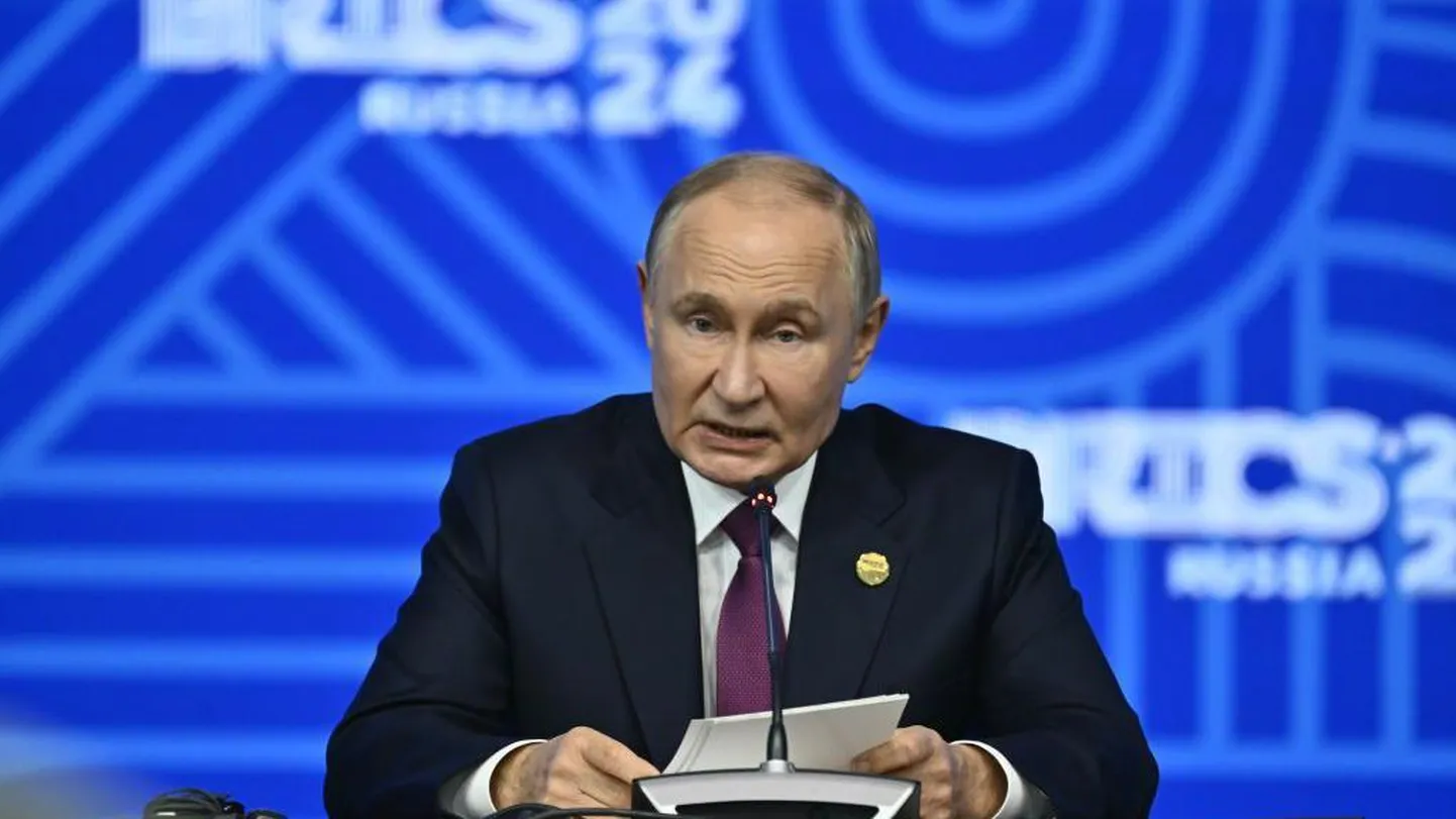 Владимир Путин на итоговой пресс-конференции саммита БРИКС.