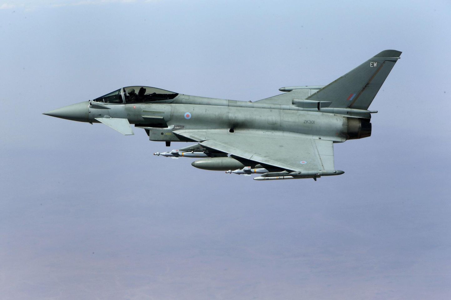 Briti õhuväe Typhoon Eurofighter.