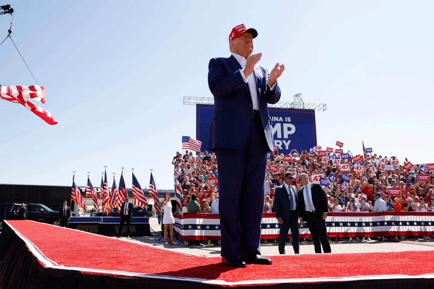 Donald Trump kampaaniaüritusel.