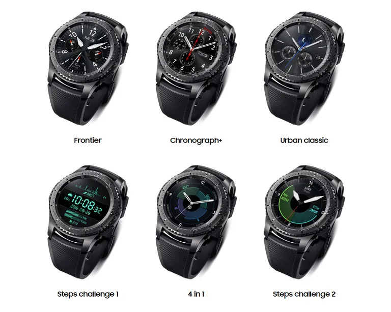Samsung Gear S3 Frontier iebūvētie ciparnīcu dizaini