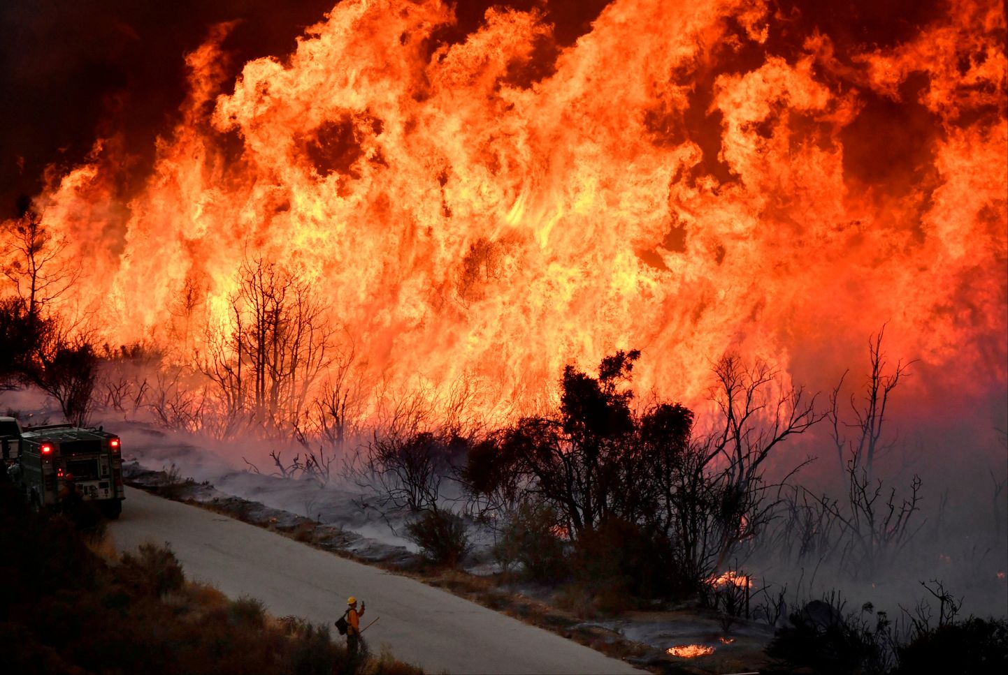 Tuletõrjujad California metsapõlengutega võitlemas.