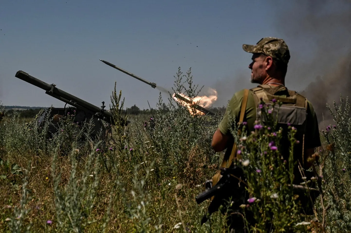 Ukraina sõjaväelane rinde lähedal riigi lõunaosas Zaporižžja oblastis.