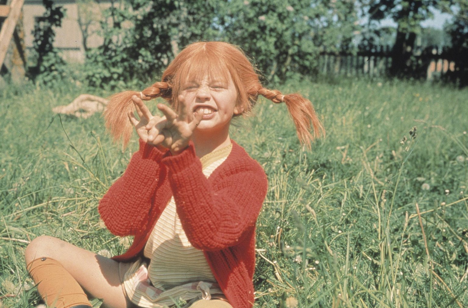 Kaader 1968. aasta Rootsi filmist, kus Pipi Pikksukka kehastas Inger Nilsson. Põhineb kirjanik Astrid Lindgerni raamatul
