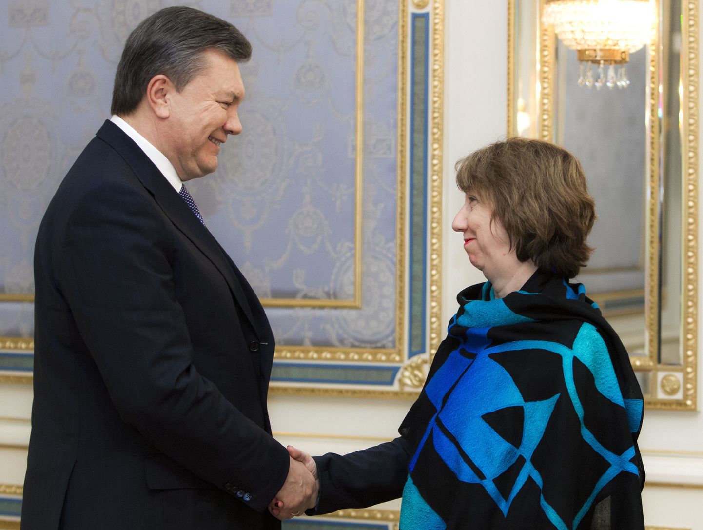 Виктор Янукович и Кэтрин Эштон.