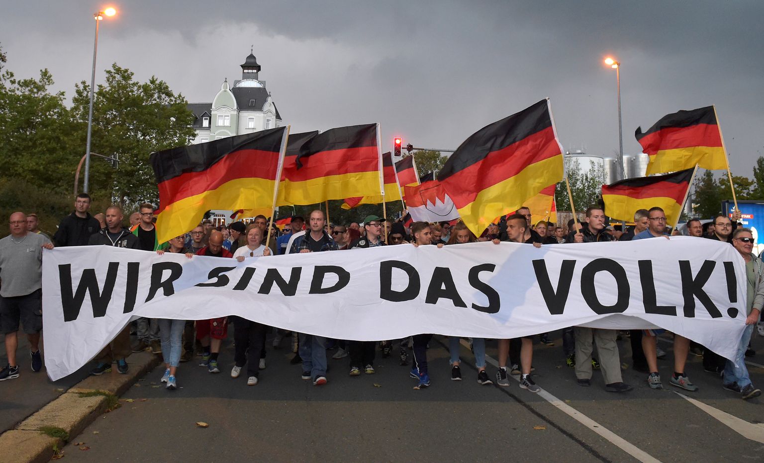 Migratsioonivastased meeleavaldused Chemnitzis.