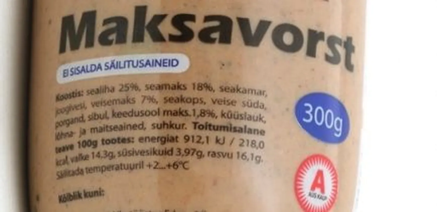 Koostis esitatakse sisalduse järgi vähenevas järjekorras.