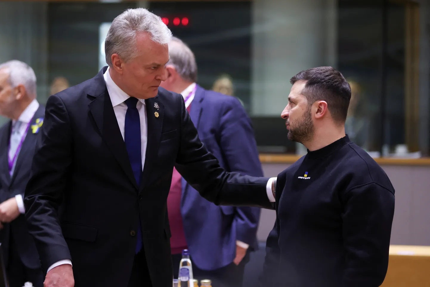 Leedu president Gitanas Nausėda koos Ukraina riigipea Volodõmõr Zelenskõiga.