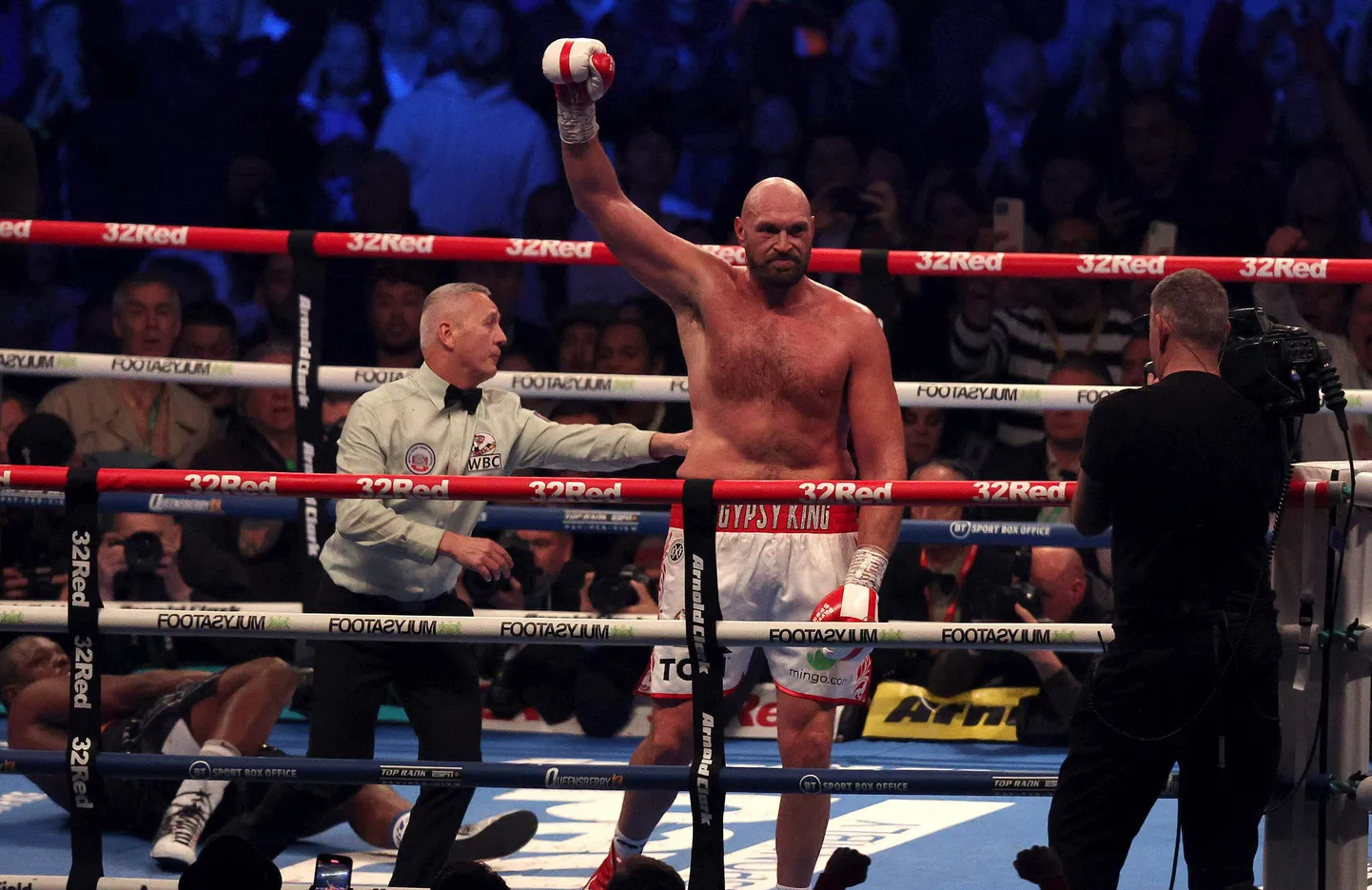 Tyson Fury aprillis toimunud WBC raskekaalu tiitlimatšis, kus alistas kuuenda raundi nokkaudiga Dillian Whyte'i.