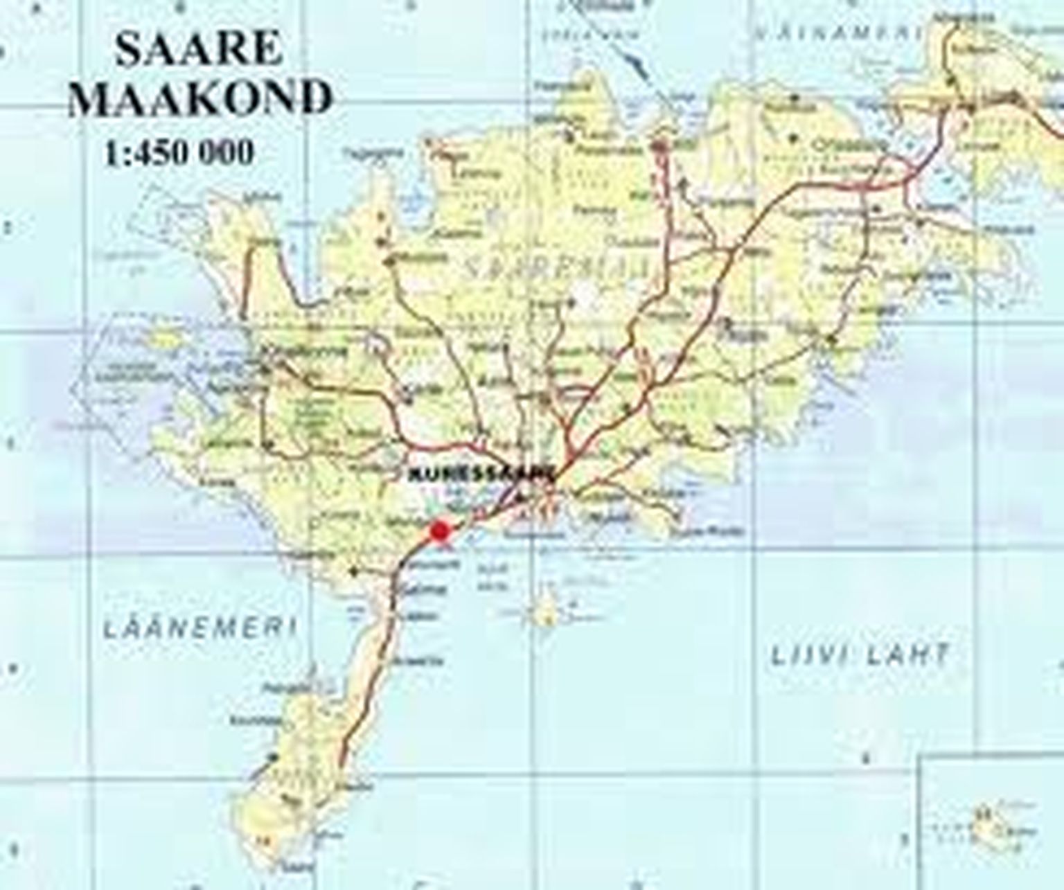 Saaremaa kaart.
