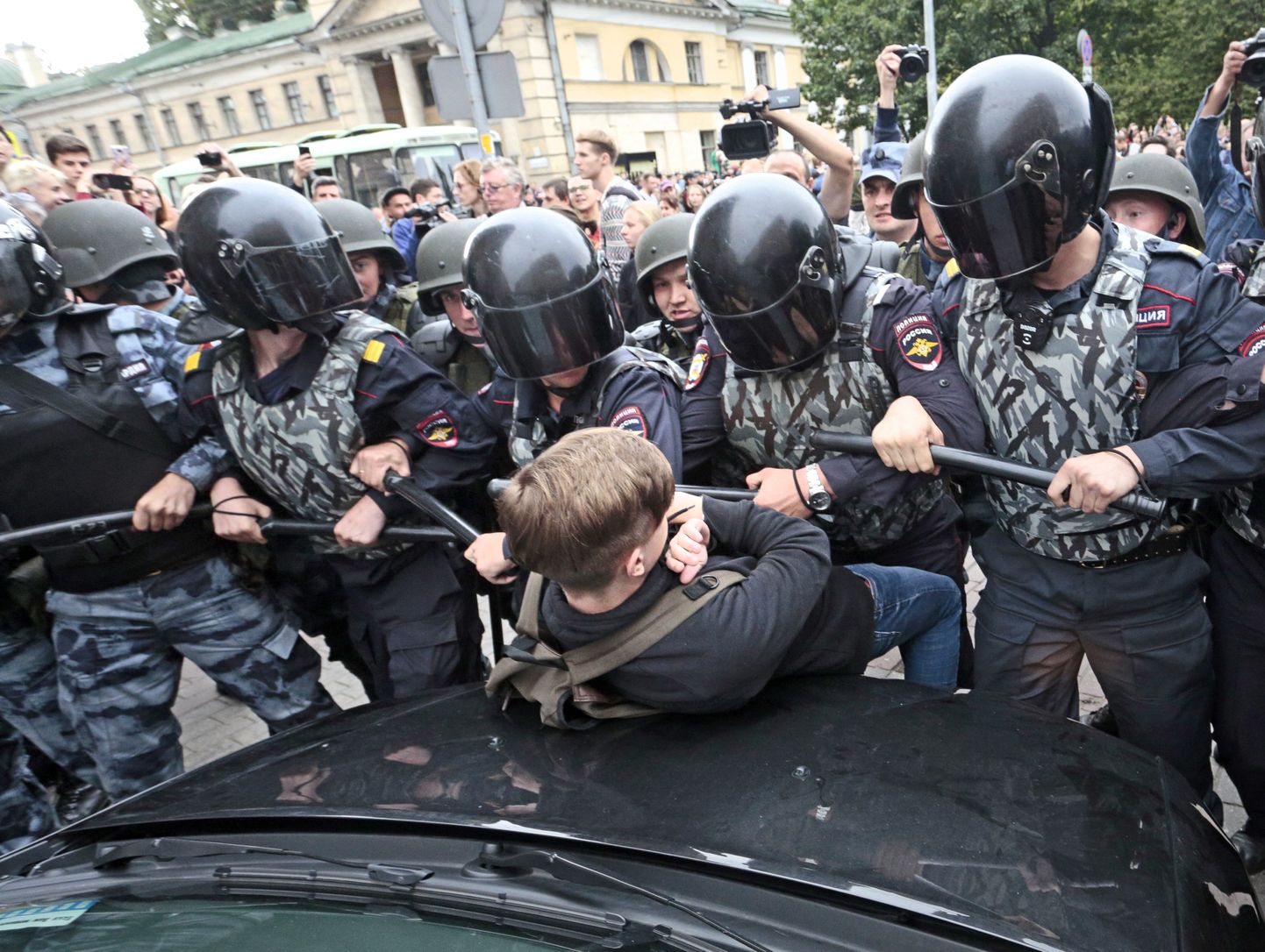 Митинг против пенсионной реформы в Петербурге.