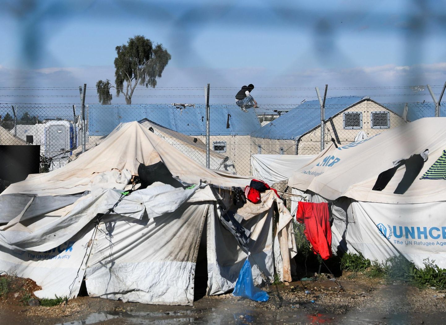 Küprose pealinna Nikosia lähedal asuv Kokkinotrimithia pagulas­laager. 