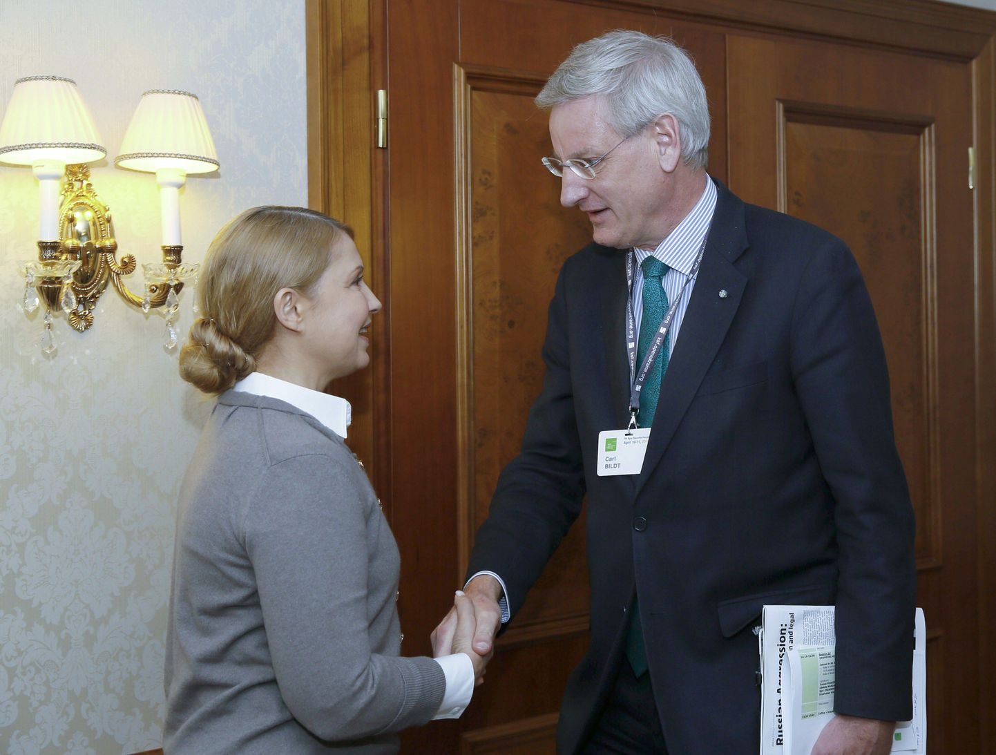 Carl Bildt ja Julia Tõmošenkoga täna Kiievis.