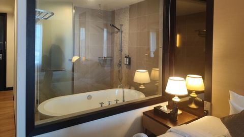 Läbipaistvad vannitoaseinad hotellides on põhjusega ja see pole romantiline
