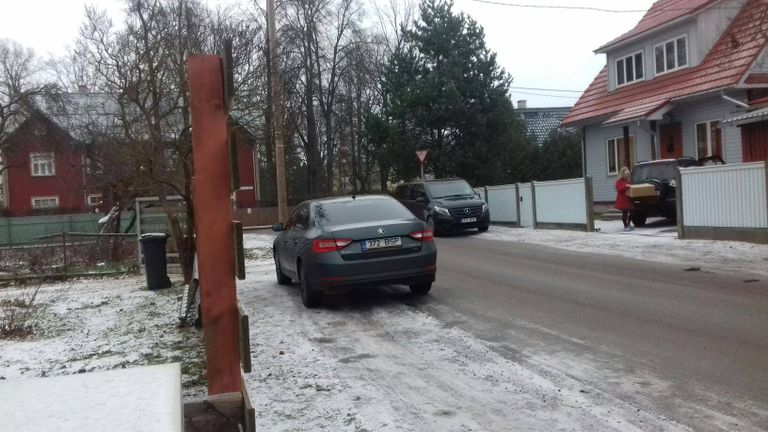 В 15 часов на улице Эльва были еще два полицейских автомобиля без опознавательных знаков Škoda и Mercedes.