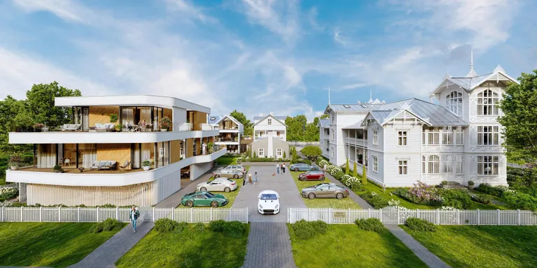 Ajaloolise hoone kõrvale kerkib kaks uut maja.
